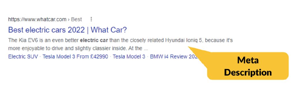 Create meta description